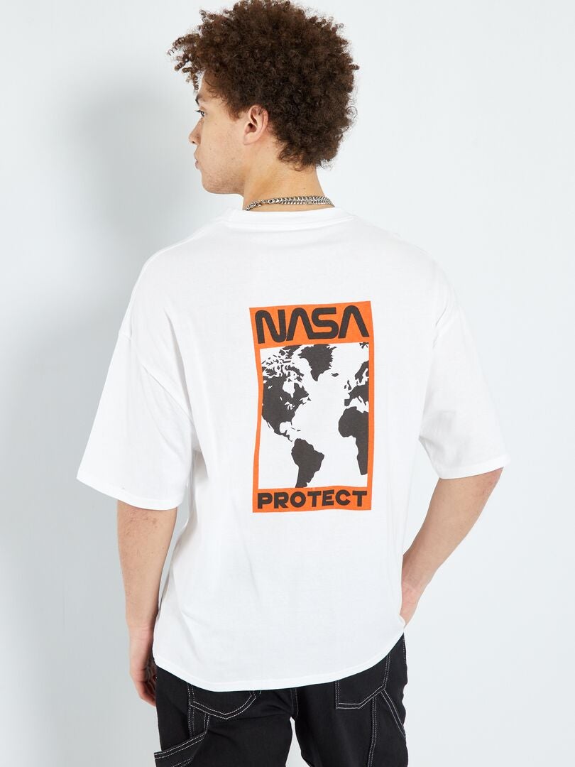 T-shirt 'NASA' en jersey blanc - Kiabi
