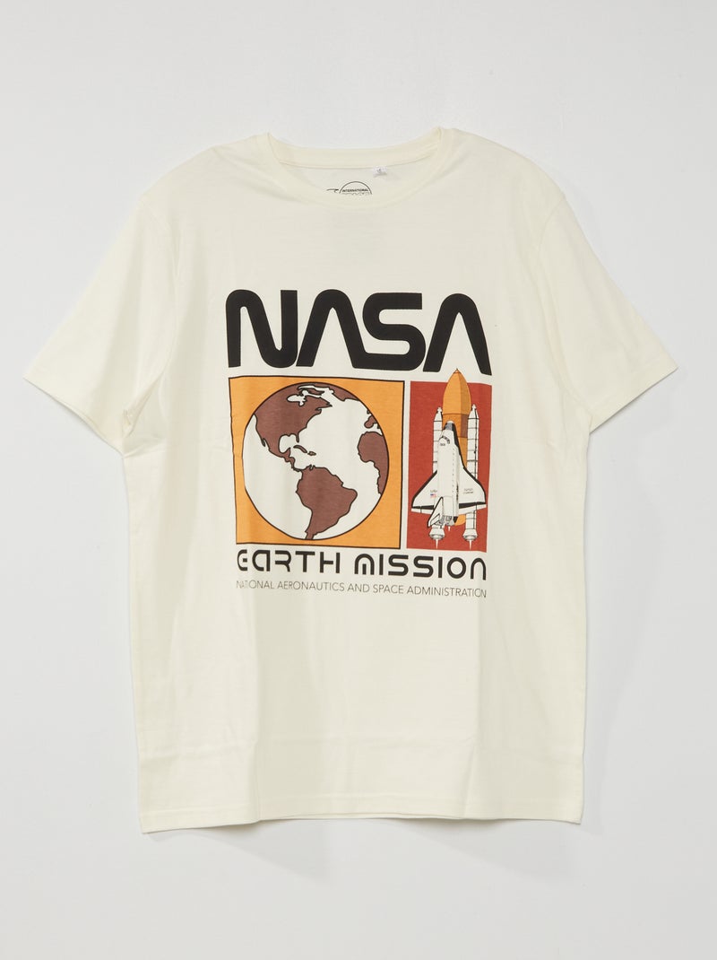 T-shirt 'NASA' en jersey blanc - Kiabi