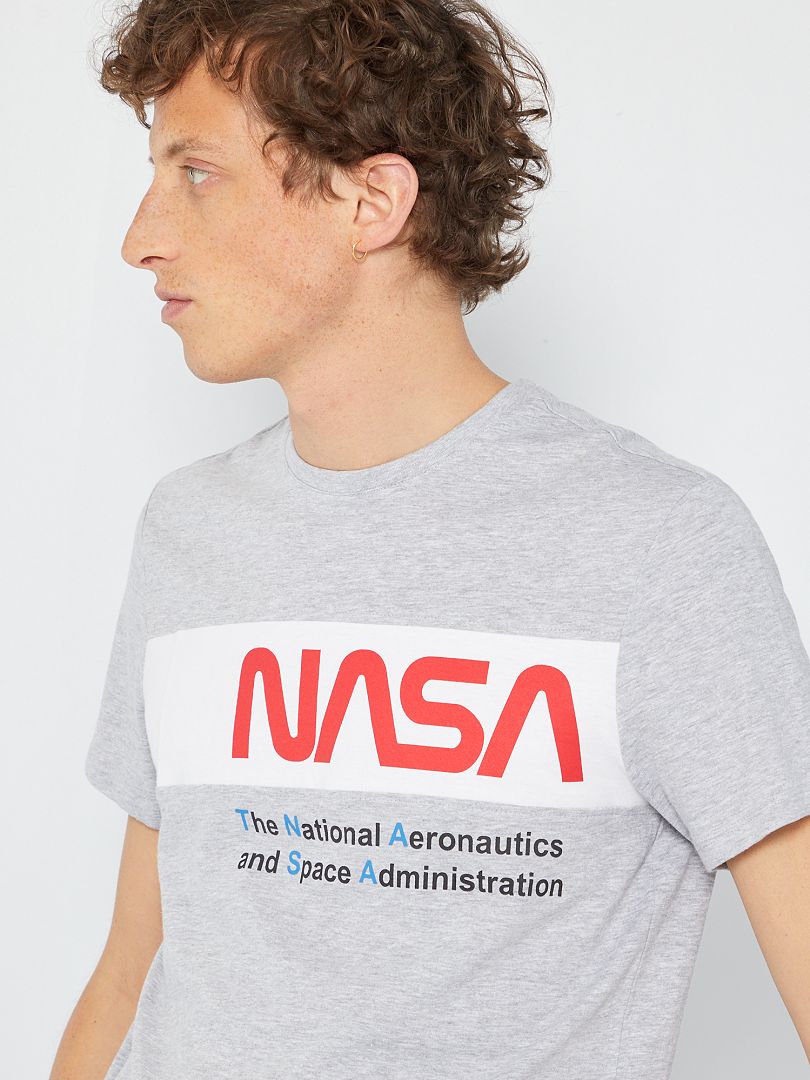 T-shirt 'NASA' gris - Kiabi