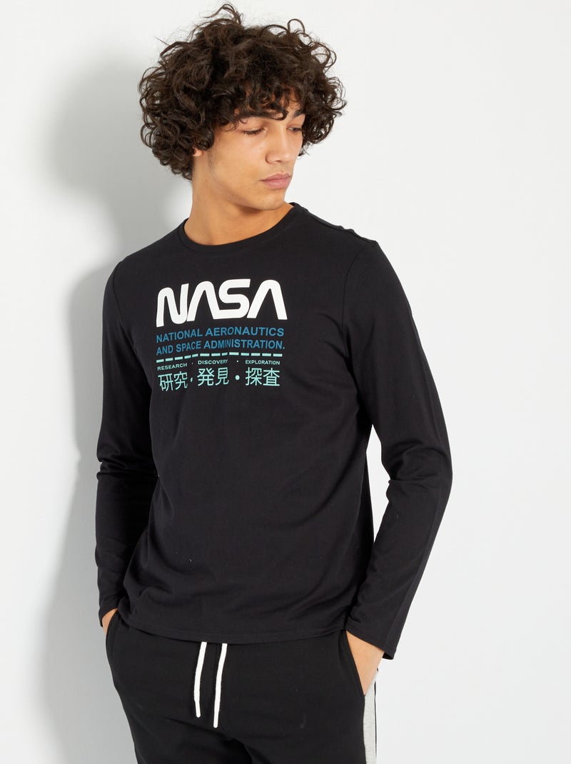 T-shirt 'Nasa' noir - Kiabi