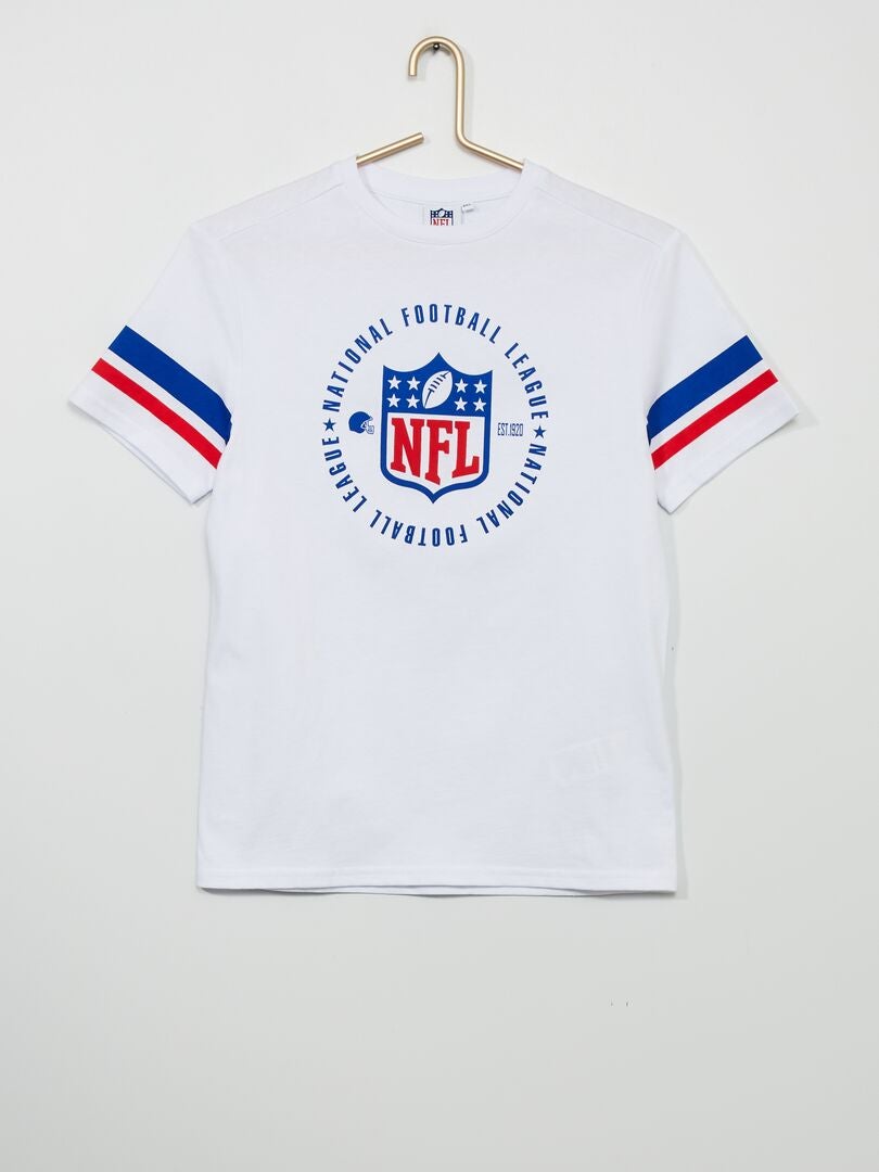 T-shirt 'NFL' à col rond blanc - Kiabi