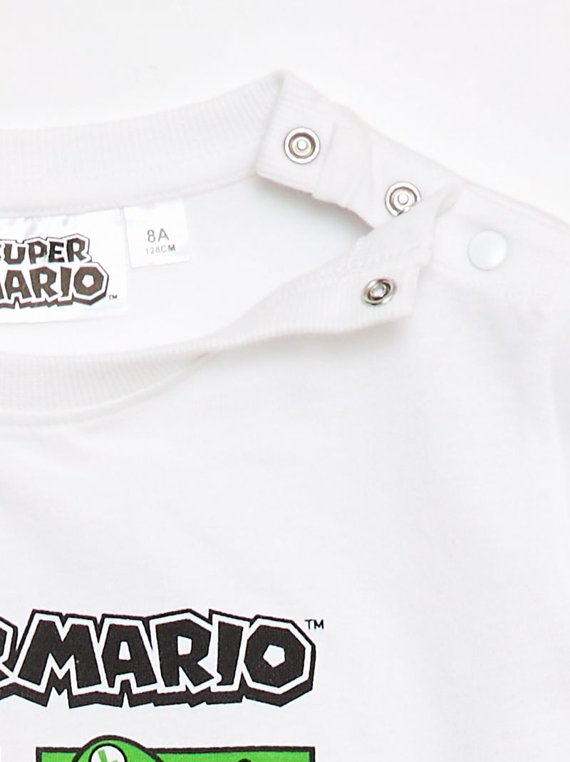 T-shirt 'Nintendo' 'Mario' - Collection facile à enfiler Blanc - Kiabi