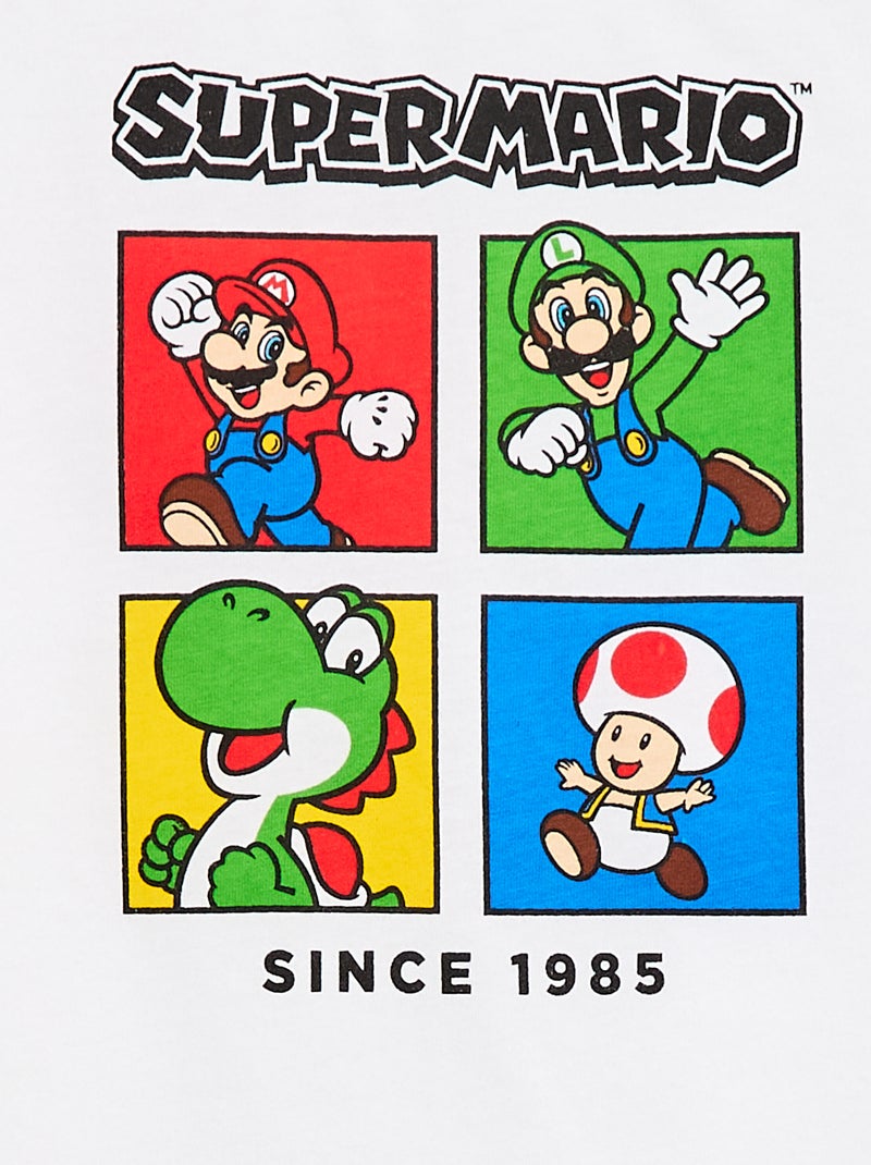 T-shirt 'Nintendo' 'Mario' - Collection facile à enfiler Blanc - Kiabi