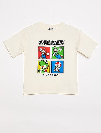 T-shirt 'Nintendo' 'Mario' en coton uni