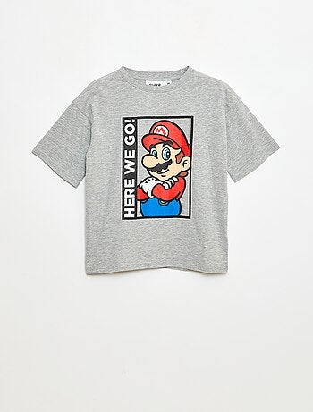 T-shirt 'Nintendo' 'Mario' en coton uni