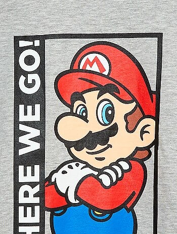 T-shirt 'Nintendo' 'Mario' en coton uni