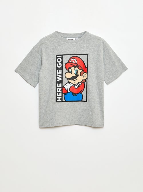 T-shirt 'Nintendo' 'Mario' en coton uni - Kiabi
