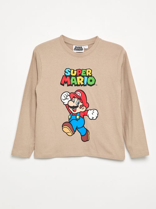 T-shirt 'Nintendo' 'Mario' manches longues - Kiabi