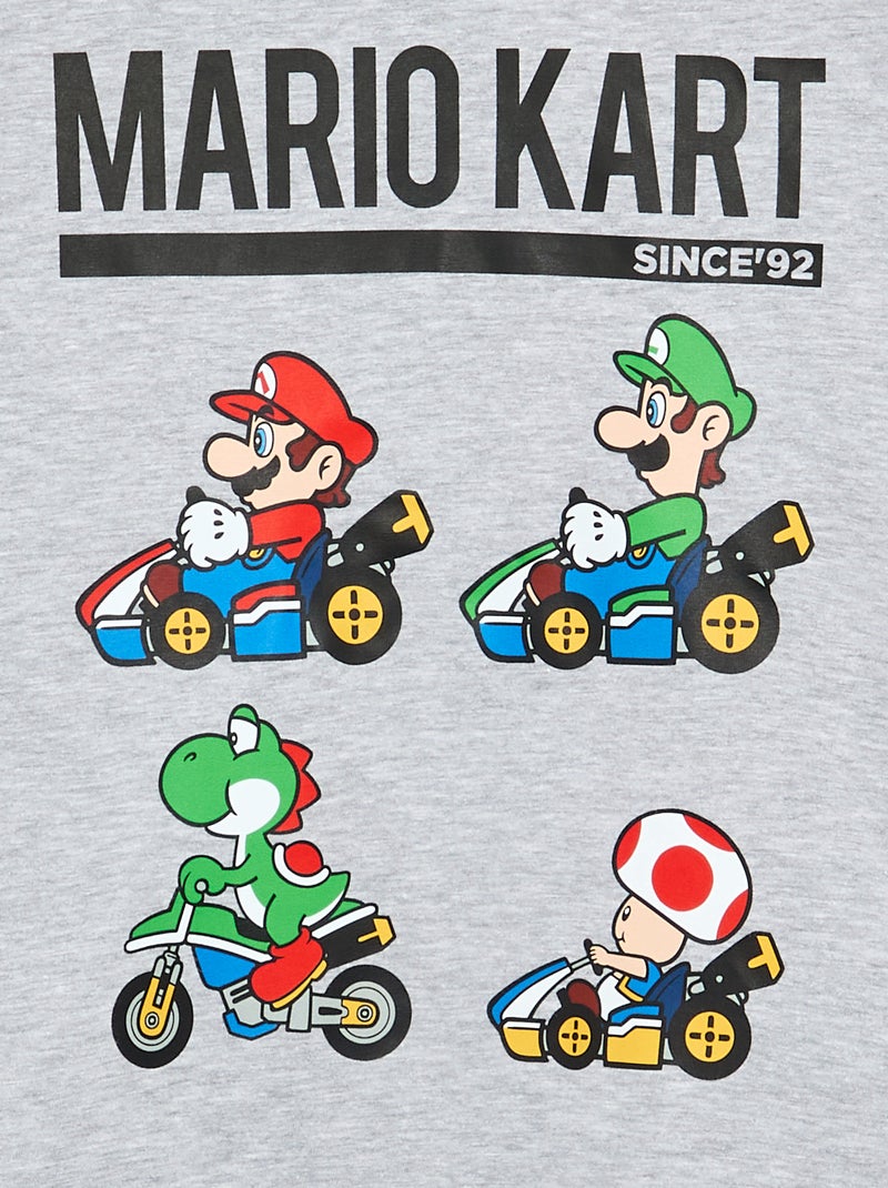 T-shirt 'Nintendo' 'Mario' manches longues Gris - Kiabi