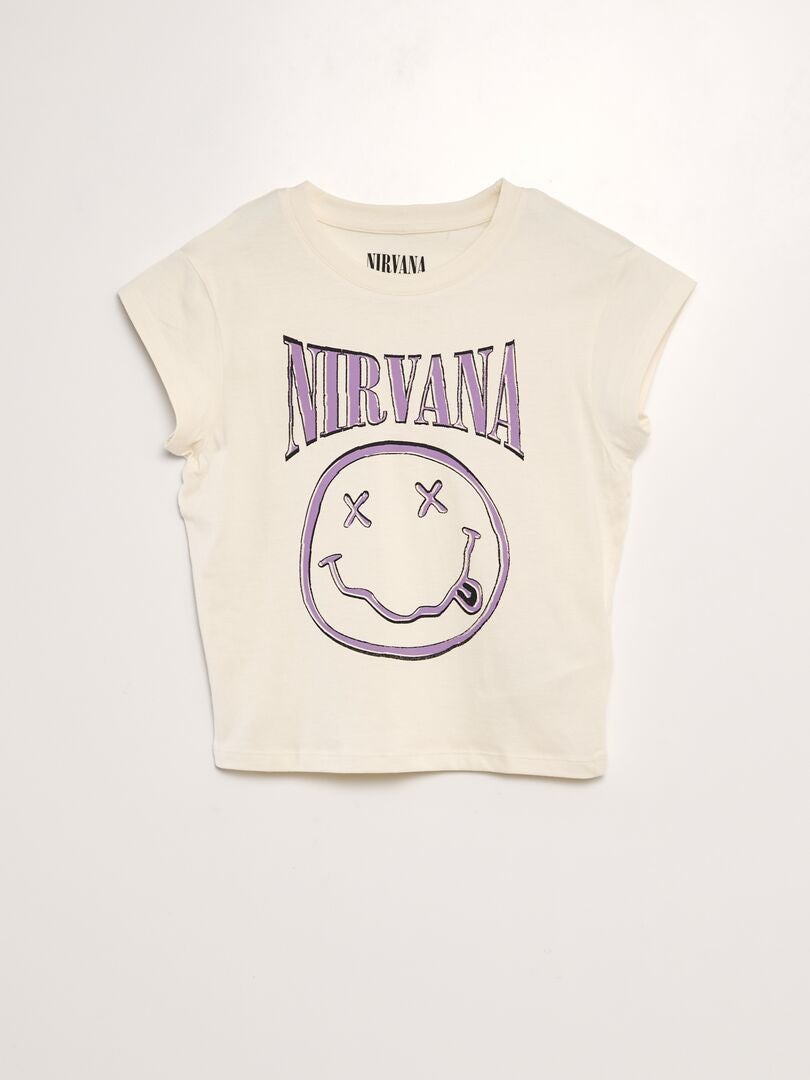 T-shirt 'Nirvana' Beige - Kiabi