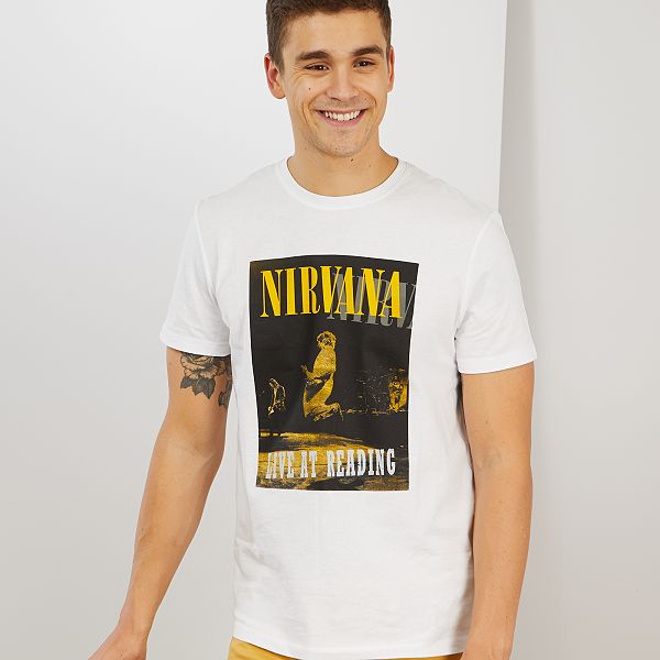 T Shirt Nirvana Homme Blanc Kiabi 12 00