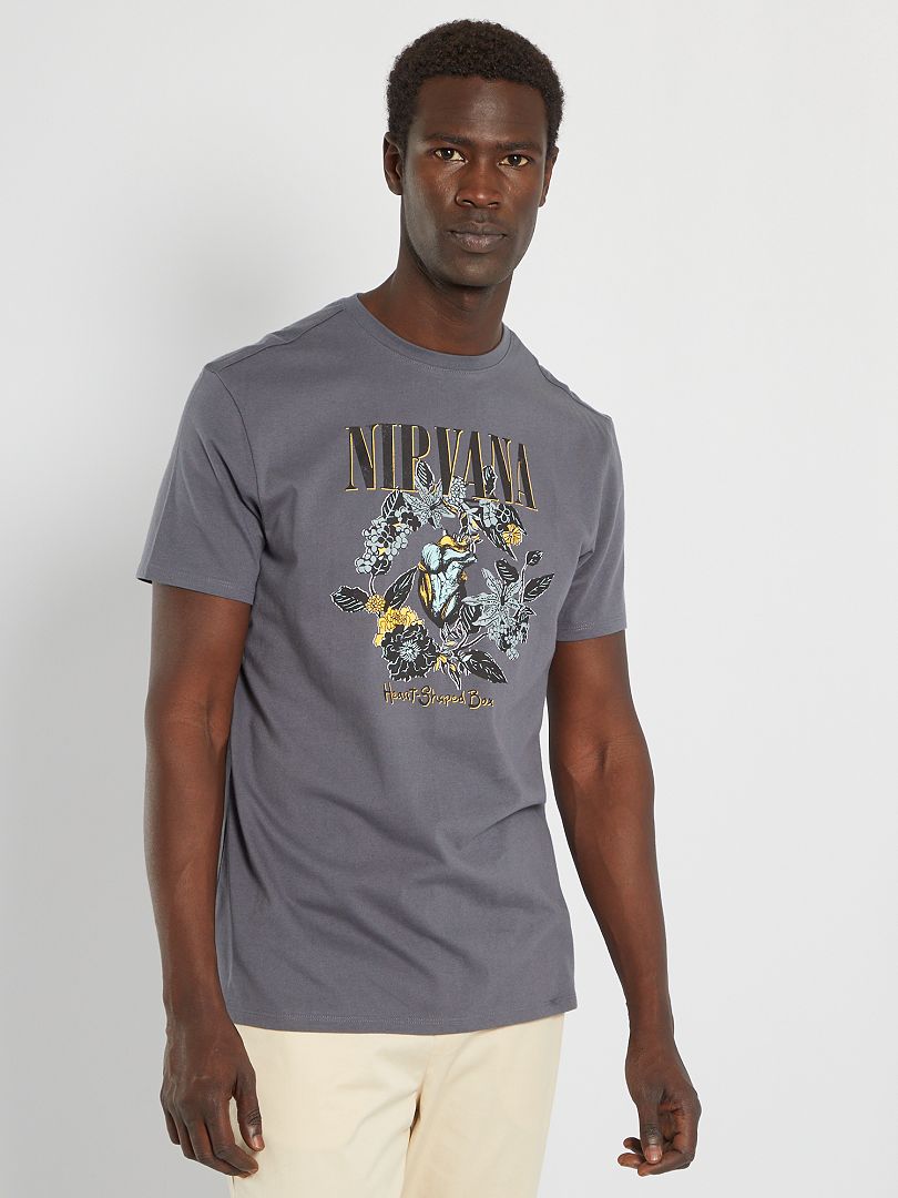 T-shirt 'Nirvana' en jersey Gris - Kiabi