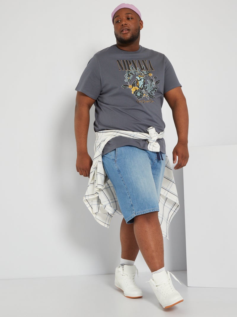 T-shirt 'Nirvana' en jersey Gris - Kiabi