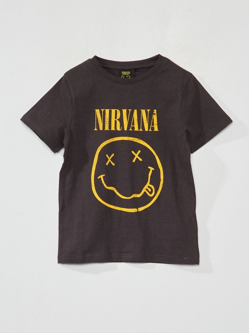 T-shirt 'Nirvana' en jersey noir - Kiabi