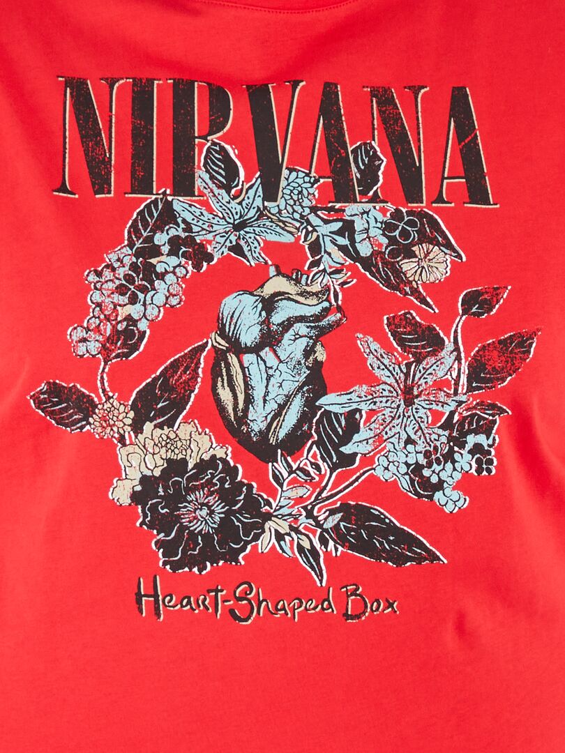 T-shirt 'Nirvana' en jersey Rouge - Kiabi