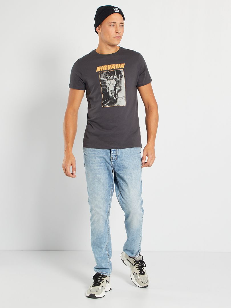 T-shirt 'Nirvana' gris foncé - Kiabi