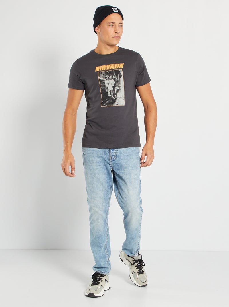 T-shirt 'Nirvana' gris foncé - Kiabi