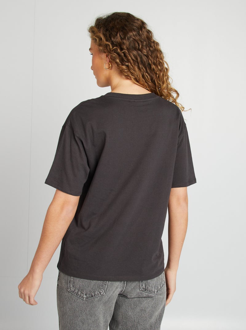 T-shirt 'Nirvana'  manches courtes NOIR - Kiabi