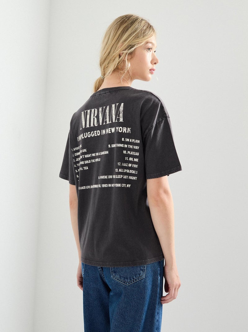 T-shirt « Nirvana », MO Fashion Gris - Kiabi