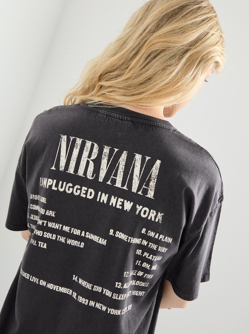 T-shirt « Nirvana », MO Fashion Gris - Kiabi