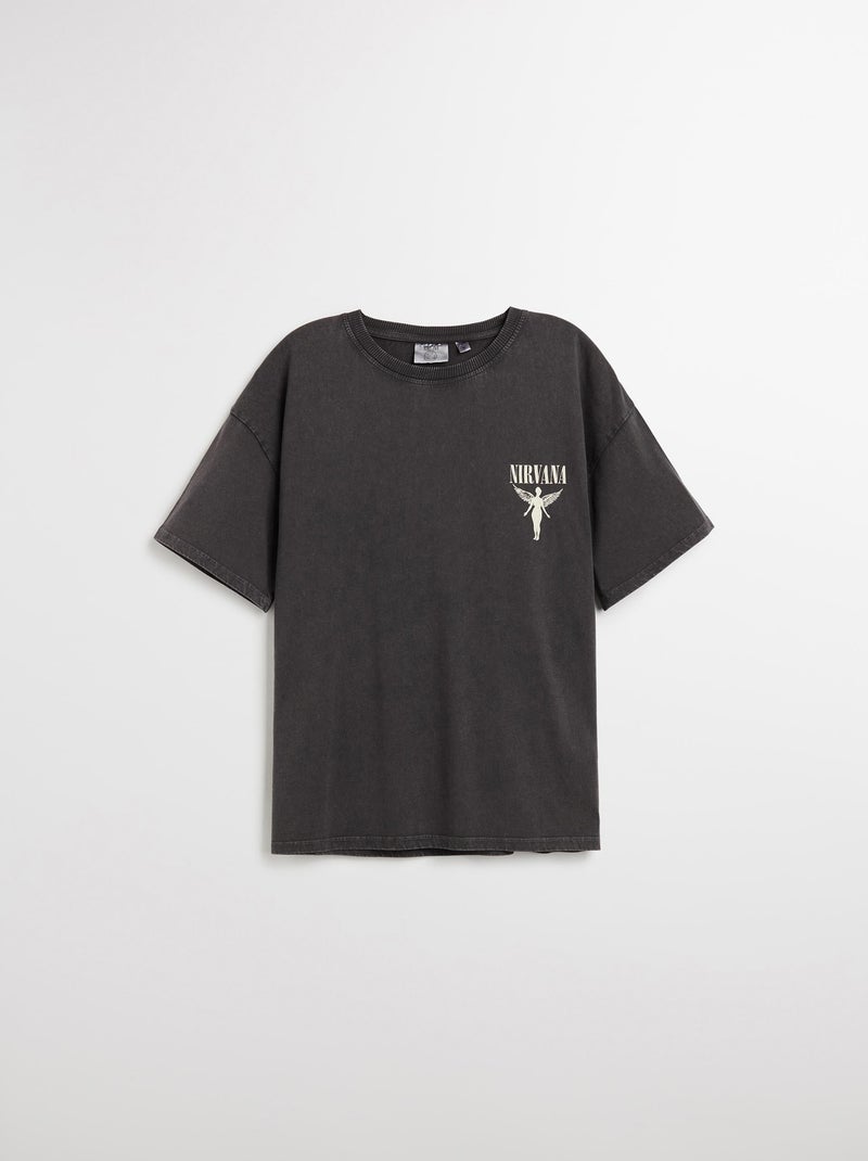 T-shirt « Nirvana », MO Fashion Gris - Kiabi