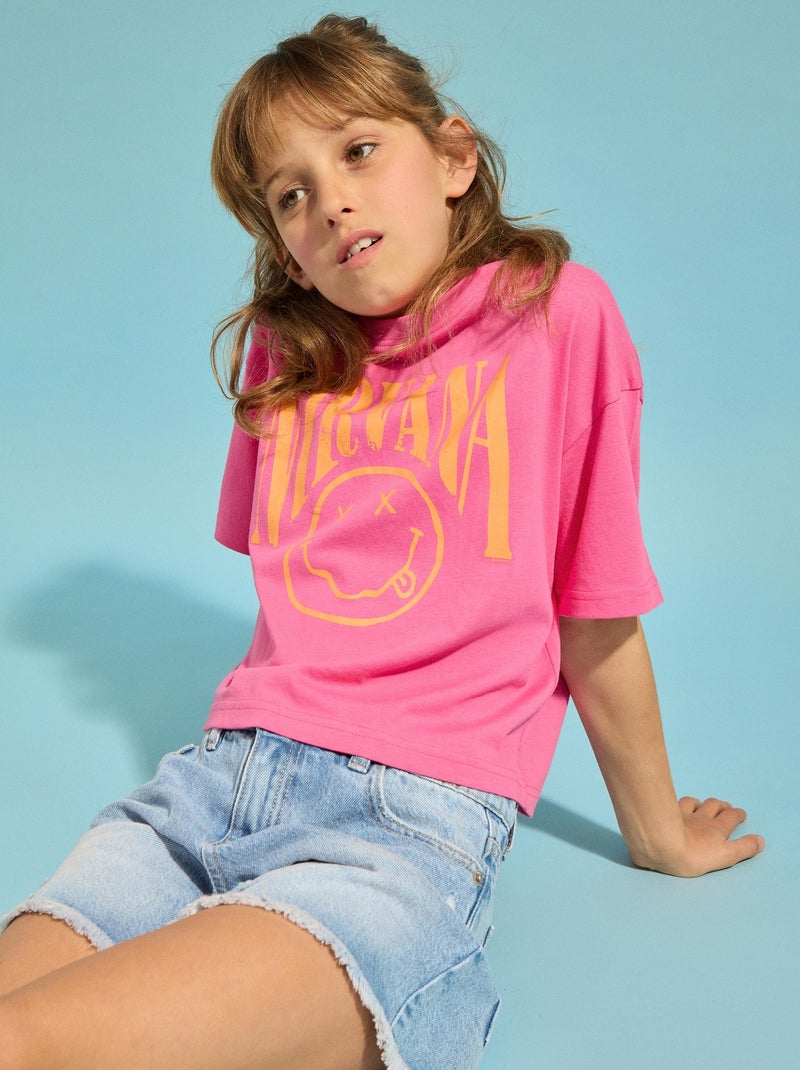 T-shirt, Nirvana MO Fashion Rose - Kiabi