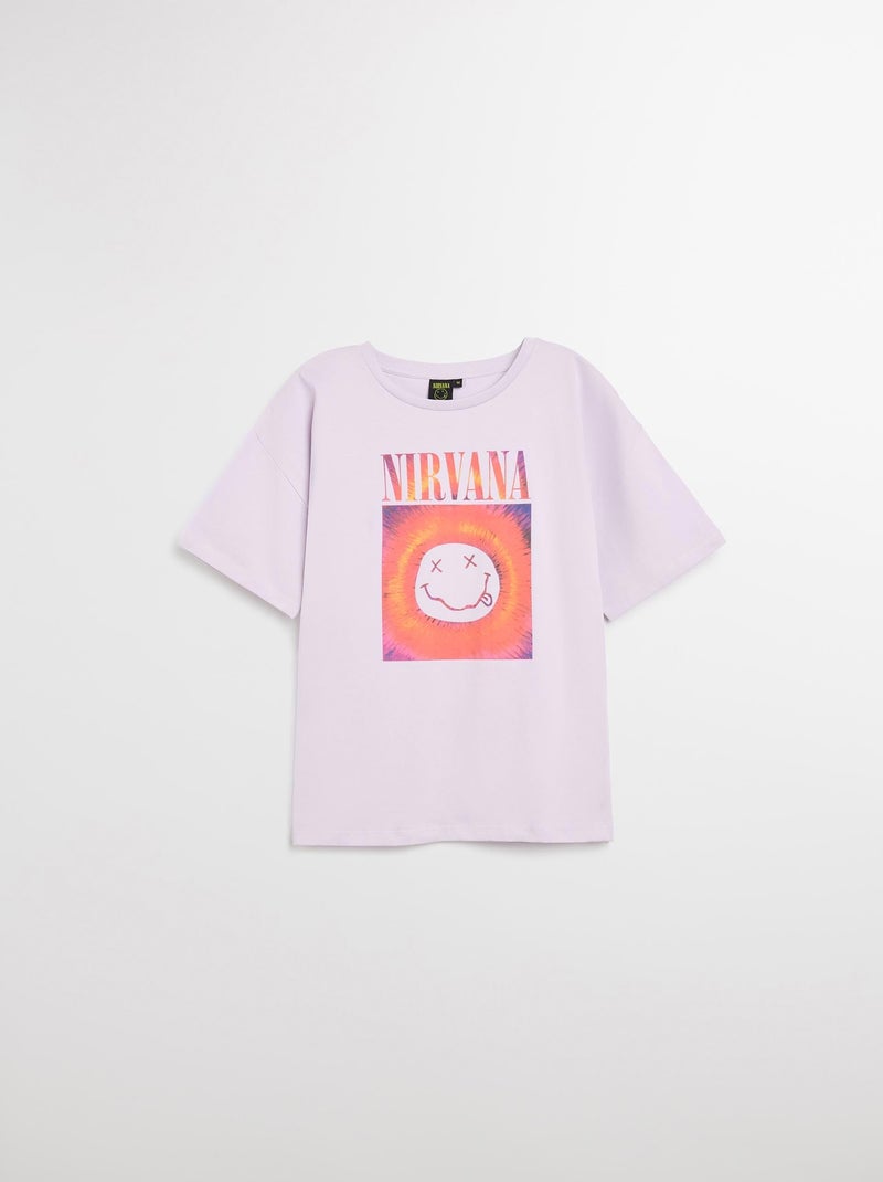 T-shirt « Nirvana » MO Fashion Violet - Kiabi