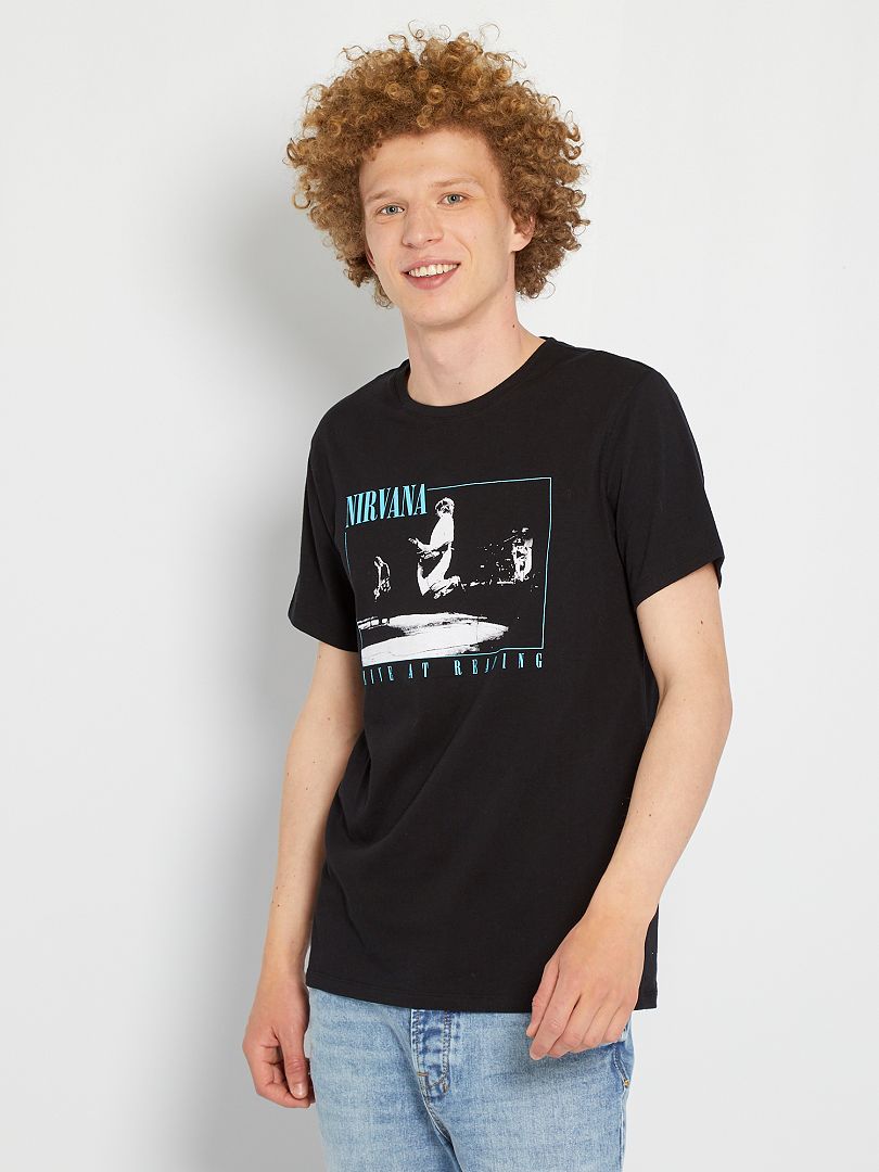 T-shirt 'Nirvana' noir - Kiabi