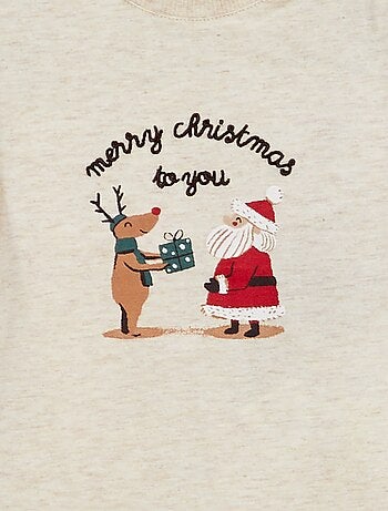 Pyjama Famille Noël 2025 - Manches Longues Imprimé "Baby Merry", Polyester - 4