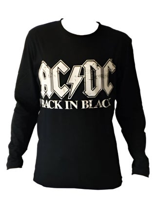T-shirt Noir Manches Longues AC/DC - Taille XL