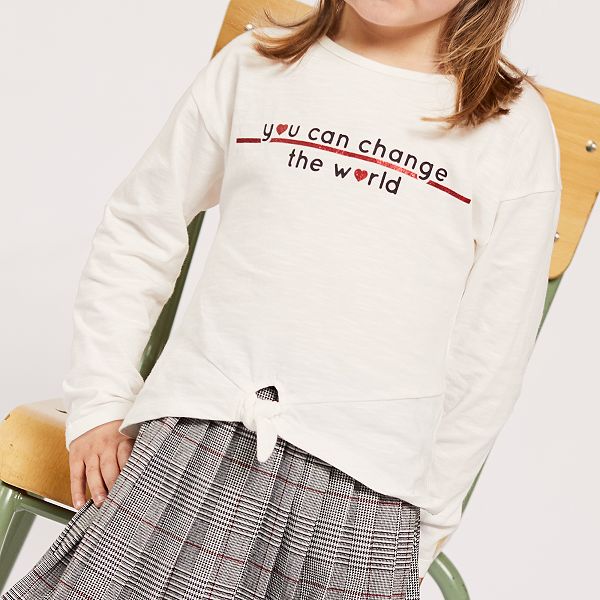 tee shirt beige fille
