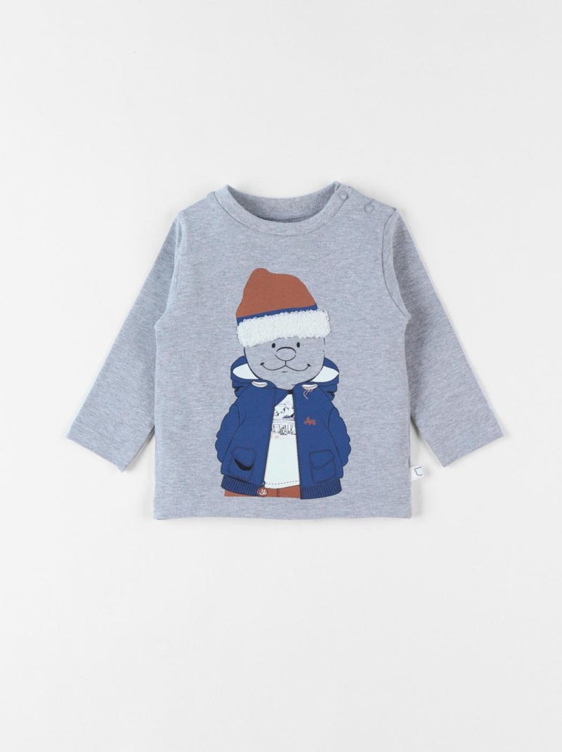 T-shirt Nouky, chiné Noukie's Gris - Kiabi