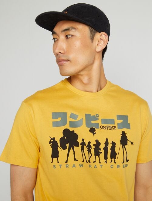 T-shirt 'One Piece' à col rond avec imprimé - Kiabi