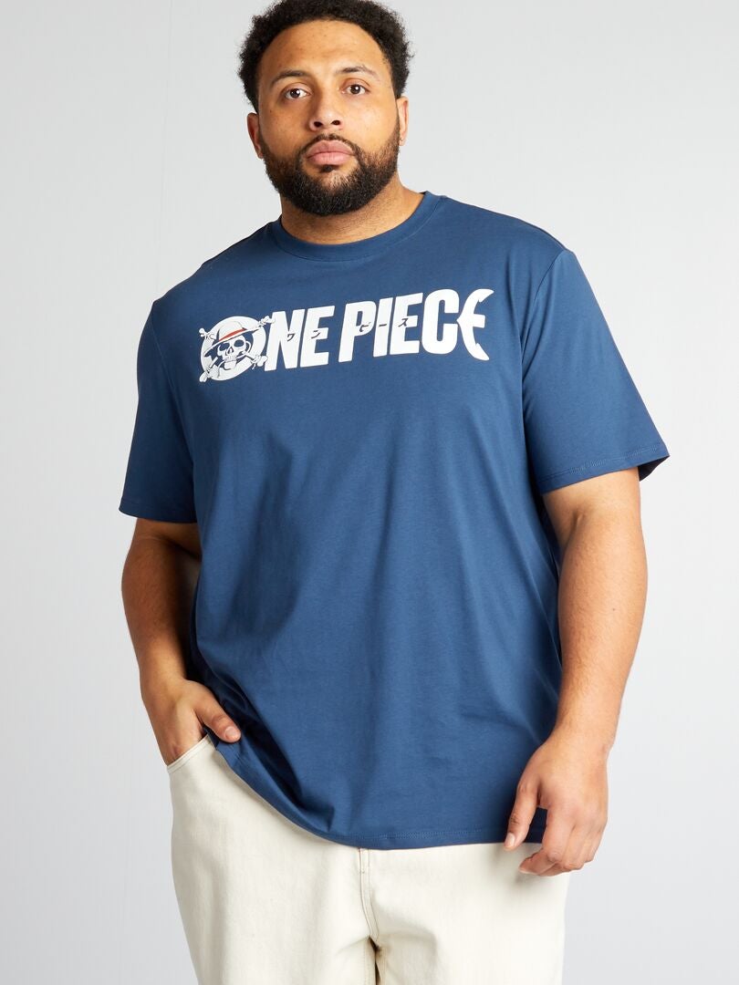 T-shirt 'One Piece' à col rond Bleu - Kiabi