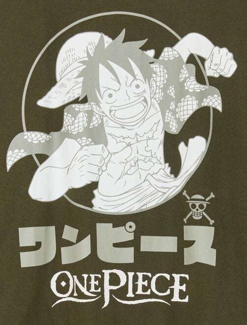 Manga Déco - Serviette de Bain Enfant Bleu One Piece Luffy - Drap de plage  70x140 cm pas cher 