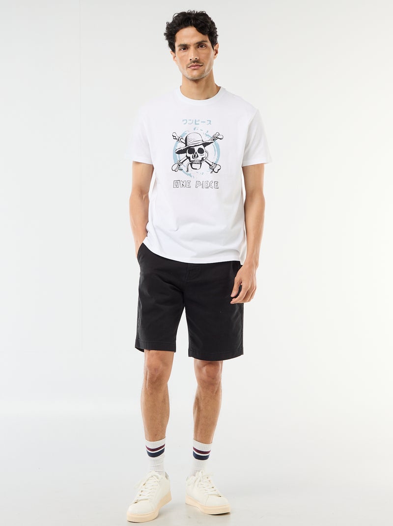 T-shirt 'One Piece' à manches courtes Blanc - Kiabi