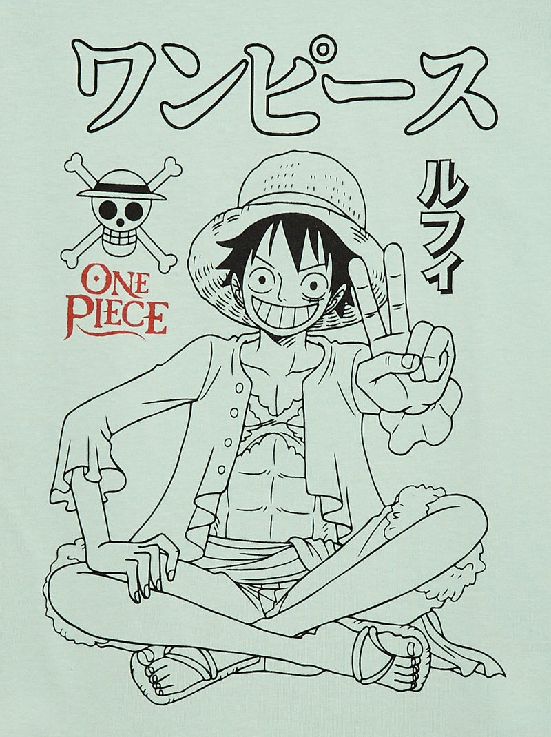 T-shirt 'One Piece' à manches courtes Bleu - Kiabi
