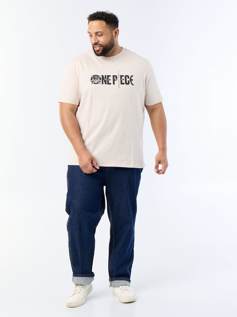 T-shirt 'One Piece' à manches courtes Gris - Kiabi