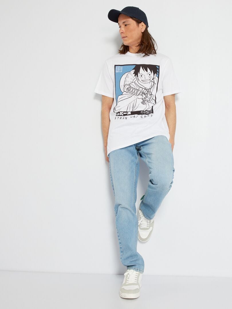 T-shirt 'One Piece' blanc - Kiabi