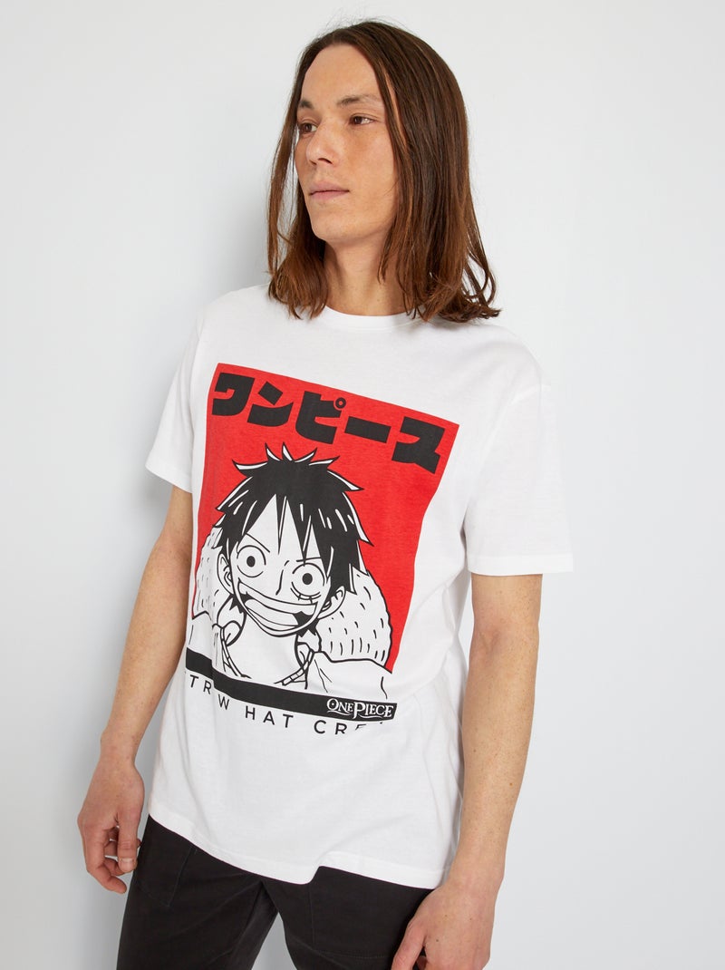 T-shirt 'One Piece' blanc - Kiabi