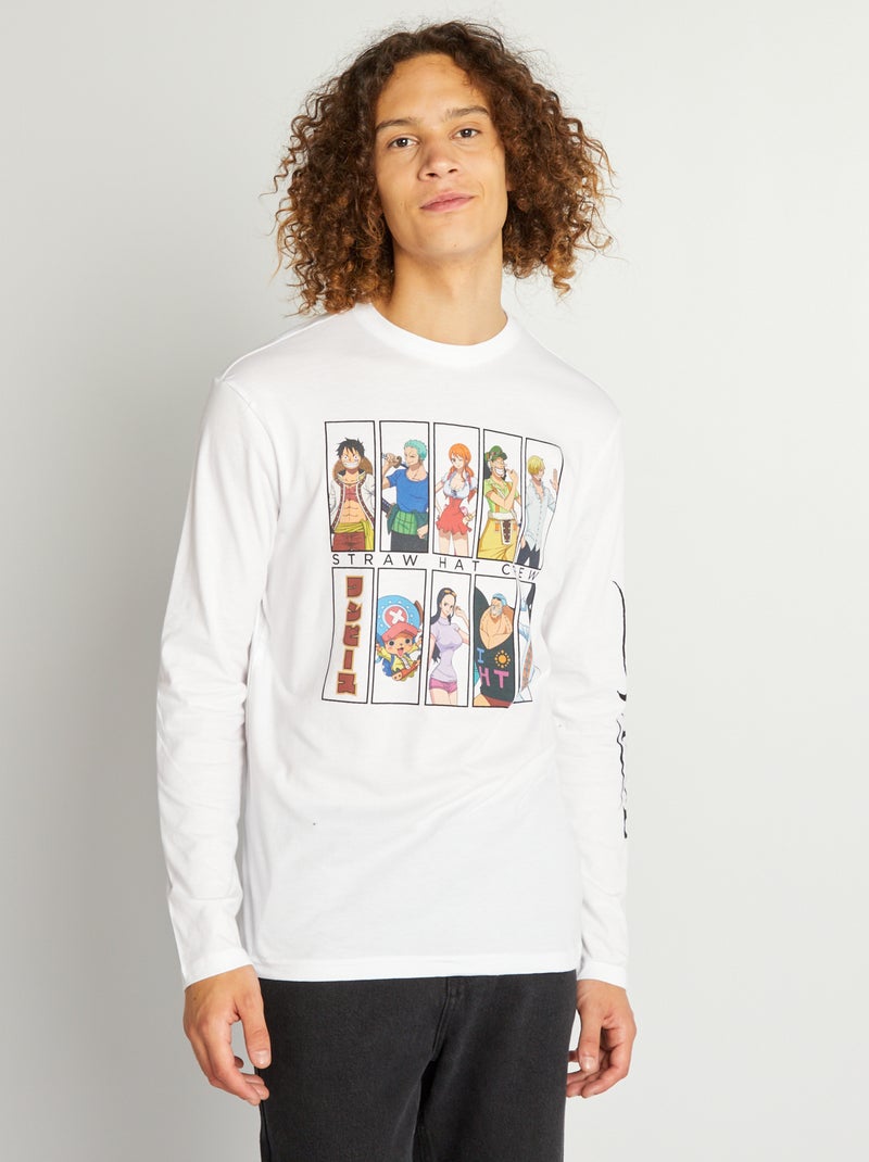T-shirt 'One Piece' BLANC - Kiabi