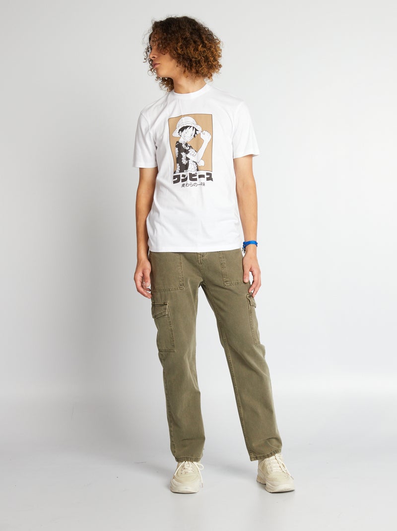 T-shirt 'One Piece' Blanc - Kiabi