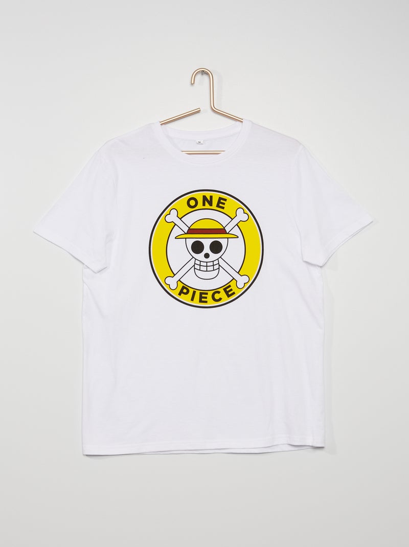 T-shirt 'One Piece' blanc/noir - Kiabi