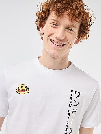 T-shirt 'One piece' en coton uni