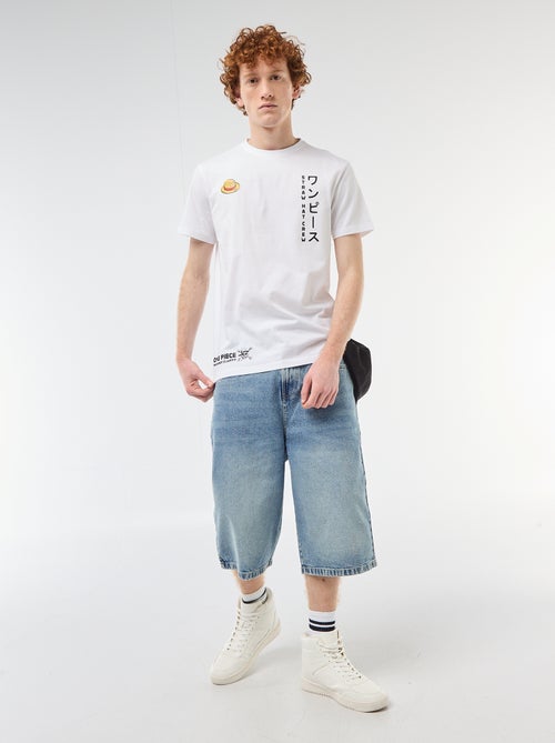 T-shirt 'One piece' en coton uni - Kiabi