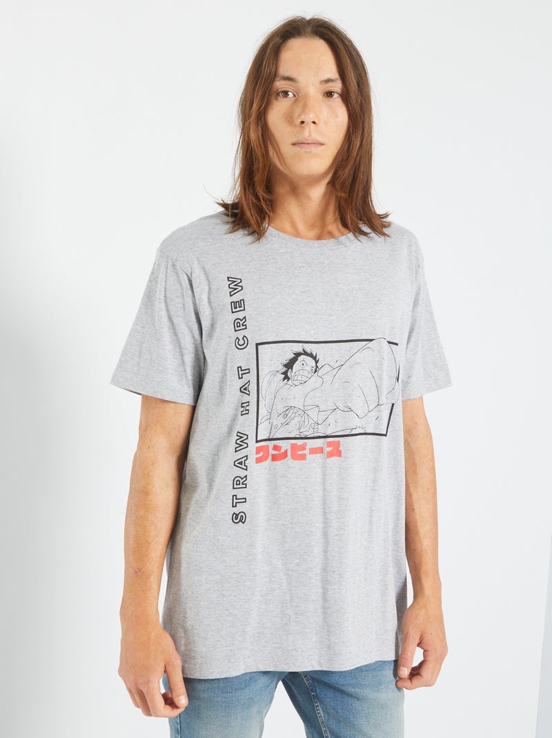 T-shirt 'One Piece' en jersey Gris - Kiabi