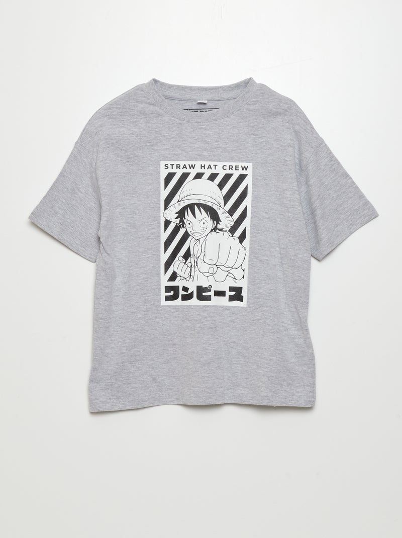 T-shirt 'One Piece' Gris - Kiabi