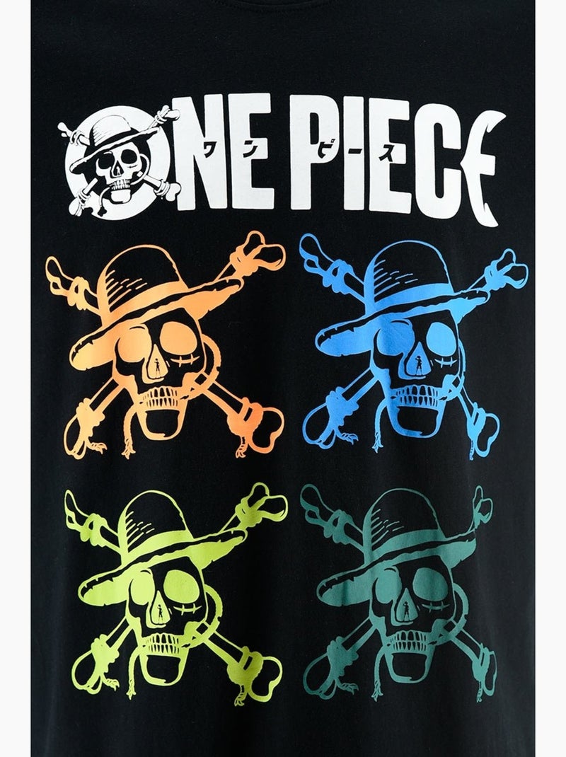 T-Shirt One Piece| Licence Officielle Noir - Kiabi