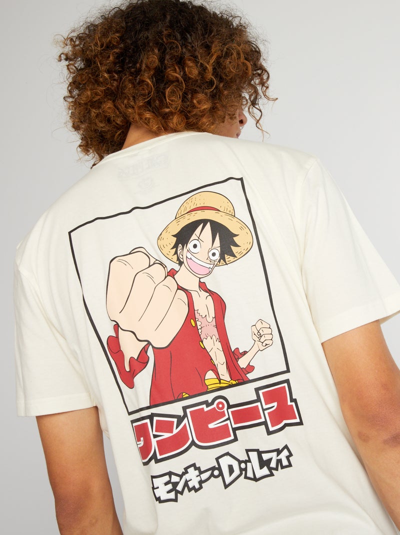T-shirt 'One Piece' manches courtes Blanc - Kiabi
