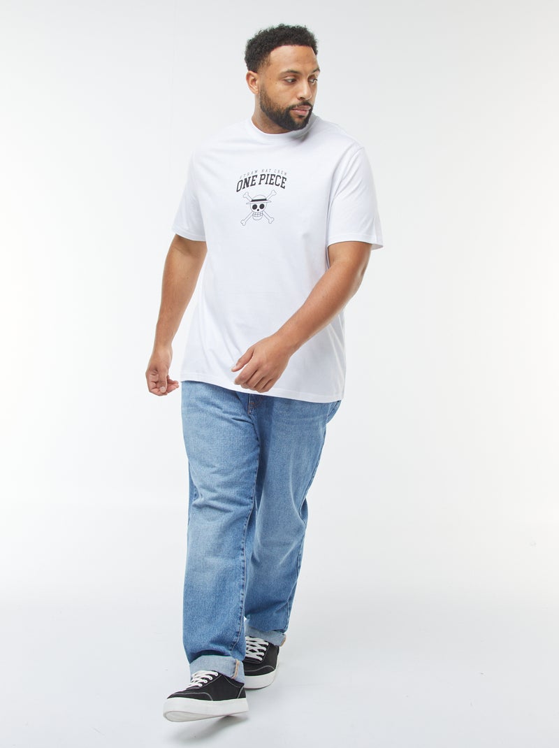 T-shirt 'One Piece' manches courtes blanc - Kiabi